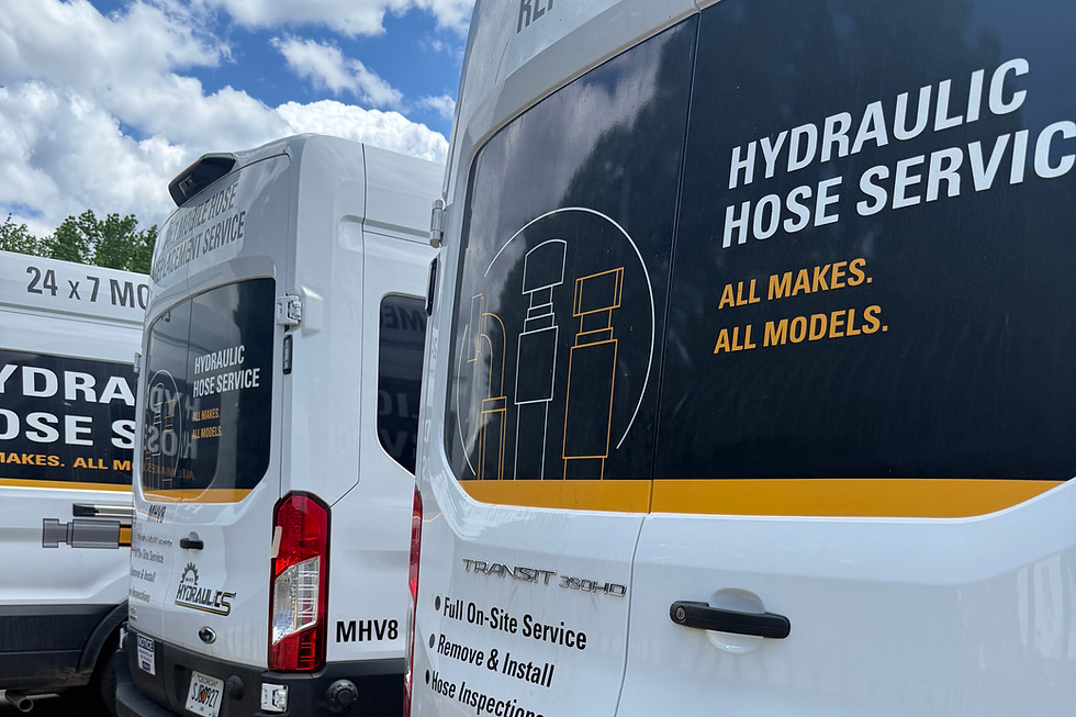 On-Site Hydraulics technician working on hydraulic service